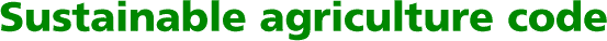 Sustainable agriculture code
